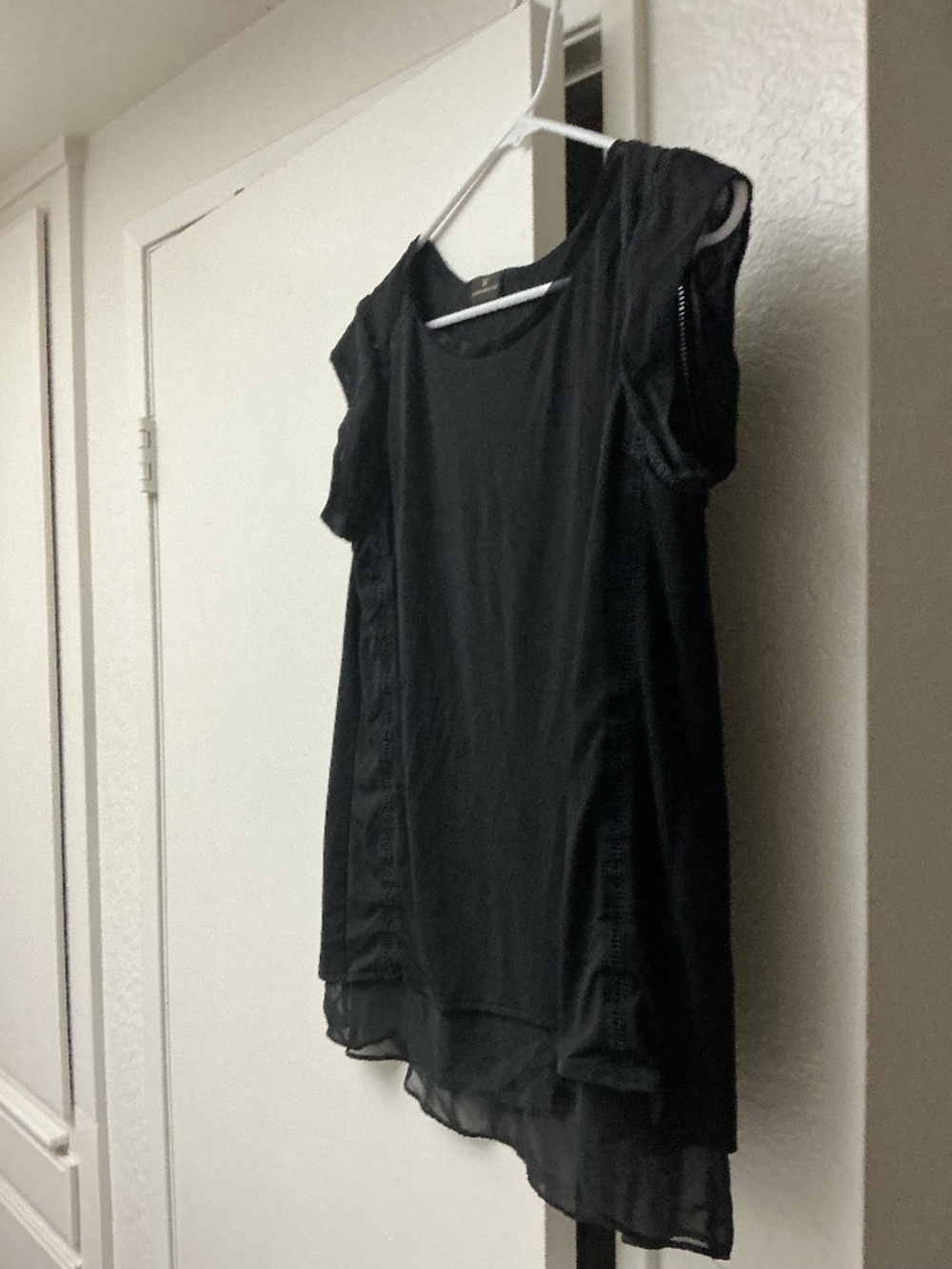 Bundle of 2 black crepe blouses size X-Large and large